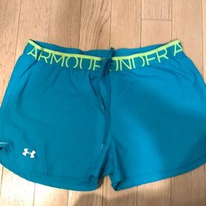 Under Armour | Running athletic teal shorts